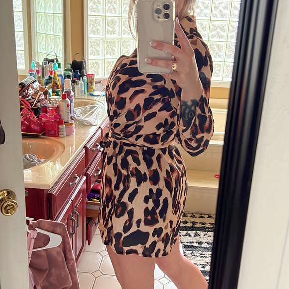Cheetah Print Dress - Size 10 - Picture 4 of 5